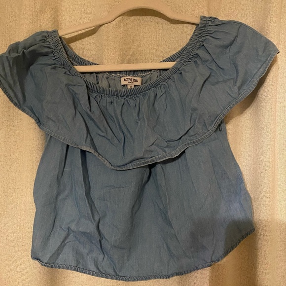 Active USA cropped, off-the-shoulder blouse - Picture 3 of 3